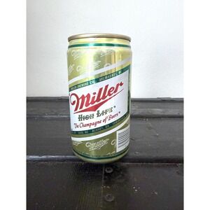 Vintage Miller High Life Beer Can Coin Bank Aluminum Piggy‎ Bank